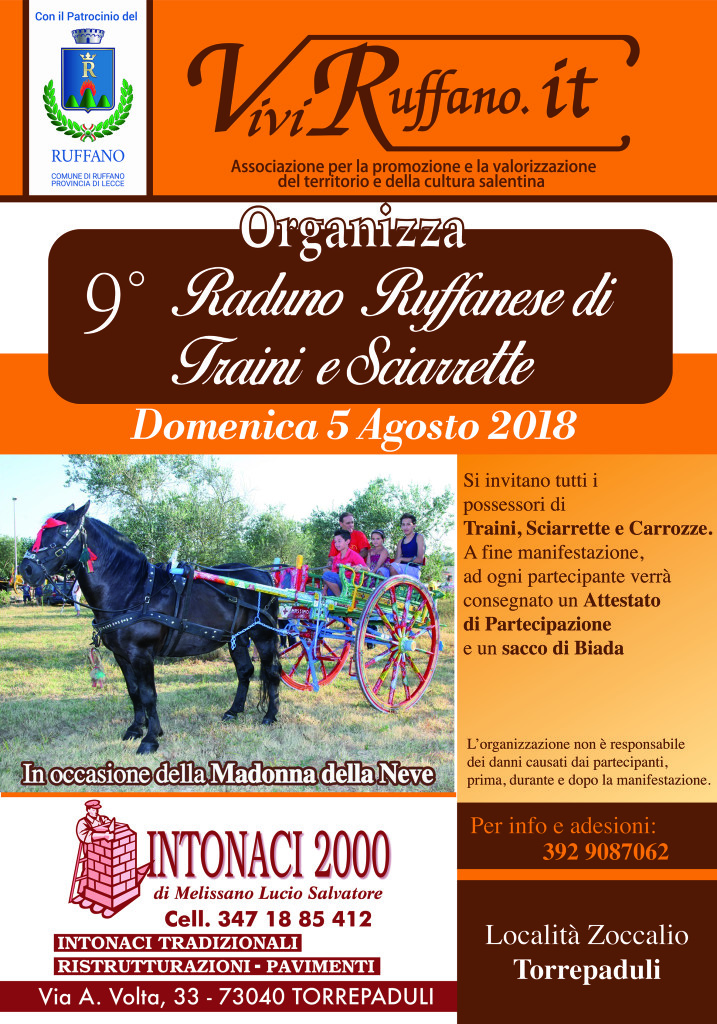 Ruffano 9° Raduno Traini e sciarrette